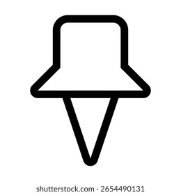 Outline pin icon to save, mark, or set location
