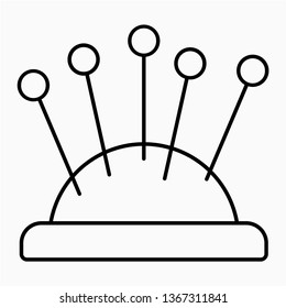 Outline pincushion vector icon