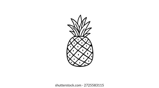 Icono de la fruta de la piña que muestra frescura tropical y estilo de vida orgánico