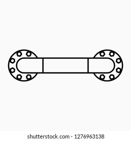 Outline pipe flange vector icon