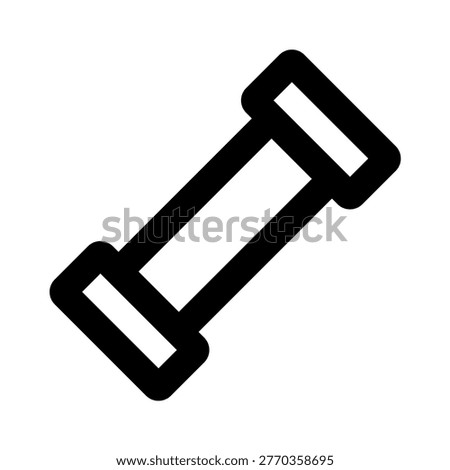 outline pipe icon representing cylindrical conduits used in plumbing, drainage, and fluid transport systems