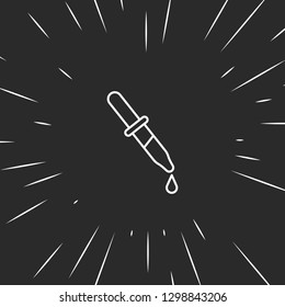 Outline pipette icon illustration isolated vector sign symbol