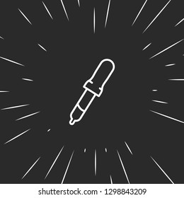 Outline pipette icon illustration isolated vector sign symbol