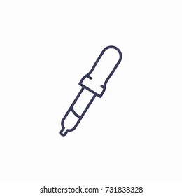 Outline pipette  icon illustration vector symbol