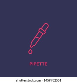 Outline pipette icon.pipette vector illustration. Symbol for web and mobile