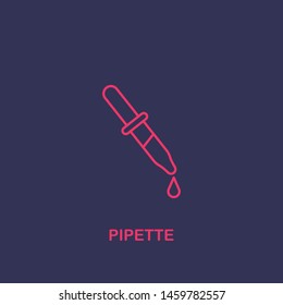 Outline pipette icon.pipette vector illustration. Symbol for web and mobile