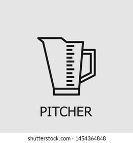 Outline pitcher vector icon. Pitcher illustration for web, mobile apps, design. Pitcher vector symbol.