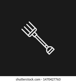 Outline pitchfork vector icon. Pitchfork illustration for web, mobile apps, design. Pitchfork vector symbol.