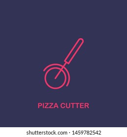Outline pizza cutter icon.pizza cutter vector illustration. Symbol for web and mobile