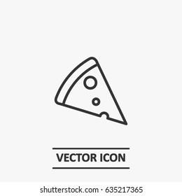 Outline pizza  icon illustration vector symbol