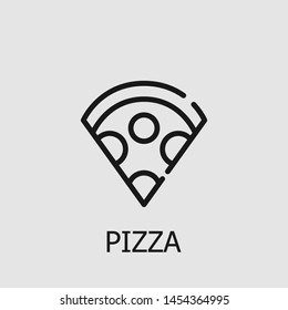 Outline pizza vector icon. Pizza illustration for web, mobile apps, design. Pizza vector symbol.
