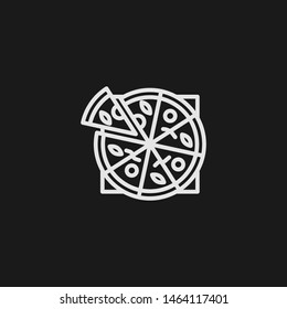 Outline pizza vector icon. Pizza illustration for web, mobile apps, design. Pizza vector symbol.