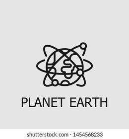Outline planet earth vector icon. Planet earth illustration for web, mobile apps, design. Planet earth vector symbol.