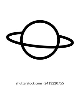 Outline of a planet icon Vector illustration