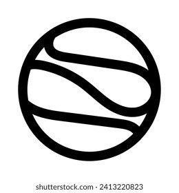 Outline of a planet icon Vector illustration