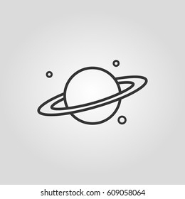  Outline planet space web icon 