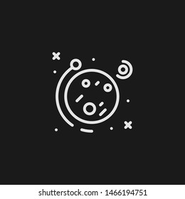 Outline planet vector icon. Planet illustration for web, mobile apps, design. Planet vector symbol.