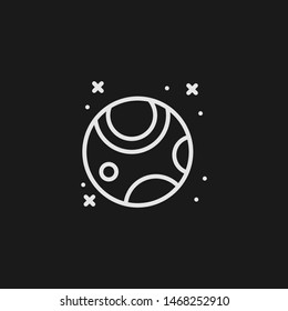 Outline planet vector icon. Planet illustration for web, mobile apps, design. Planet vector symbol.