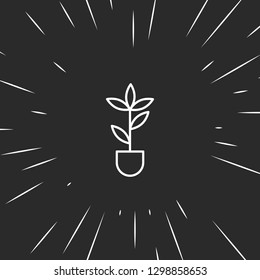 Outline plant icon illustration isolated vector sign symbol