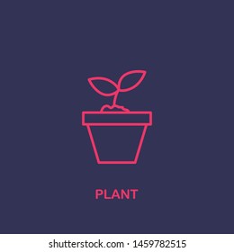 Outline plant icon.plant vector illustration. Symbol for web and mobile