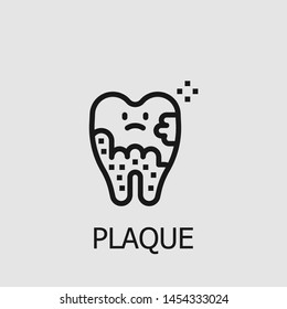 Outline plaque vector icon. Plaque illustration for web, mobile apps, design. Plaque vector symbol.
