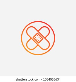 Outline plaster icon.gradient illustration isolated vector sign symbol