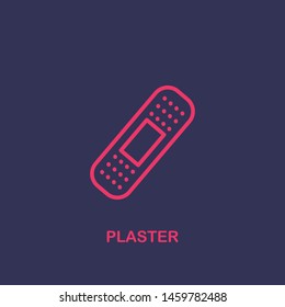 Outline plaster icon.plaster vector illustration. Symbol for web and mobile