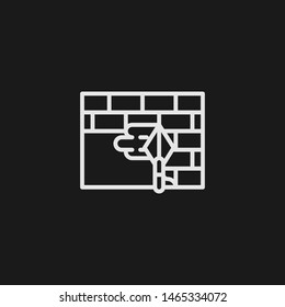 Outline plastering vector icon. Plastering illustration for web, mobile apps, design. Plastering vector symbol.