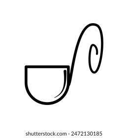 outline plastic spoon icon design