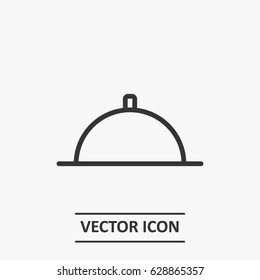 Outline platter serving   icon illustration vector symbol