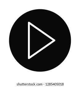 Outline Play button icon vector isolated on white background. Modern, linear vector sign for mobile app and web design.