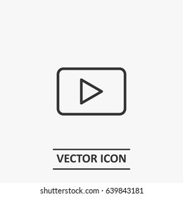 Outline  play  icon illustration vector symbol