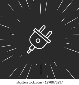 Outline plug icon illustration isolated vector sign symbol