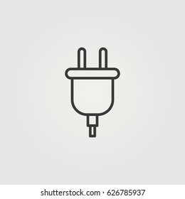 Outline plug    icon illustration vector symbol