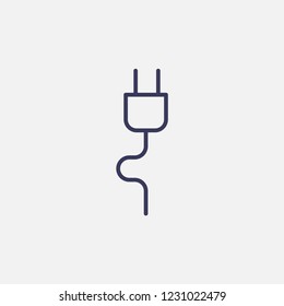 Outline plug icon illustration,vector energy sign symbol