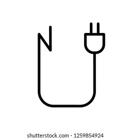 Outline plug icon illustration,vector energy sign symbol