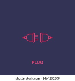 Outline plug icon.plug vector illustration. Symbol for web and mobile
