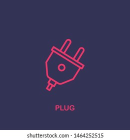 Outline plug icon.plug vector illustration. Symbol for web and mobile