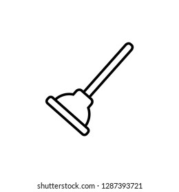 Outline plunger vector icon