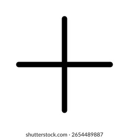 Outline plus icon to add, increase, or create new