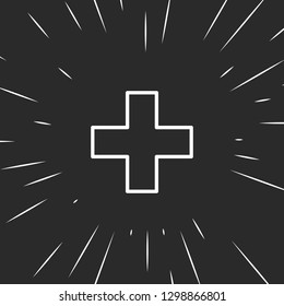 Outline plus icon illustration isolated vector sign symbol