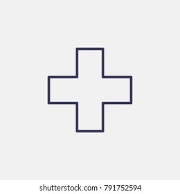 Outline plus icon illustration isolated vector sign symbol