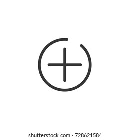 Outline plus icon illustration vector symbol