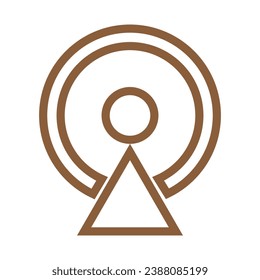 Icono de podcast de esquema y vector