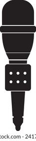 Outline podcast microphone icon vector element