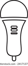 Outline podcast microphone icon vector element