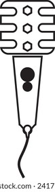 Outline podcast microphone icon vector element