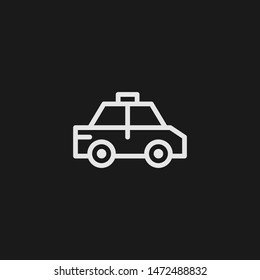 Outline police car vector icon. Police car illustration for web, mobile apps, design. Police car vector symbol.