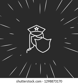 Outline police icon illustration isolated vector sign symbol