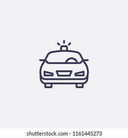 Outline police icon illustration,vector car sign symbol